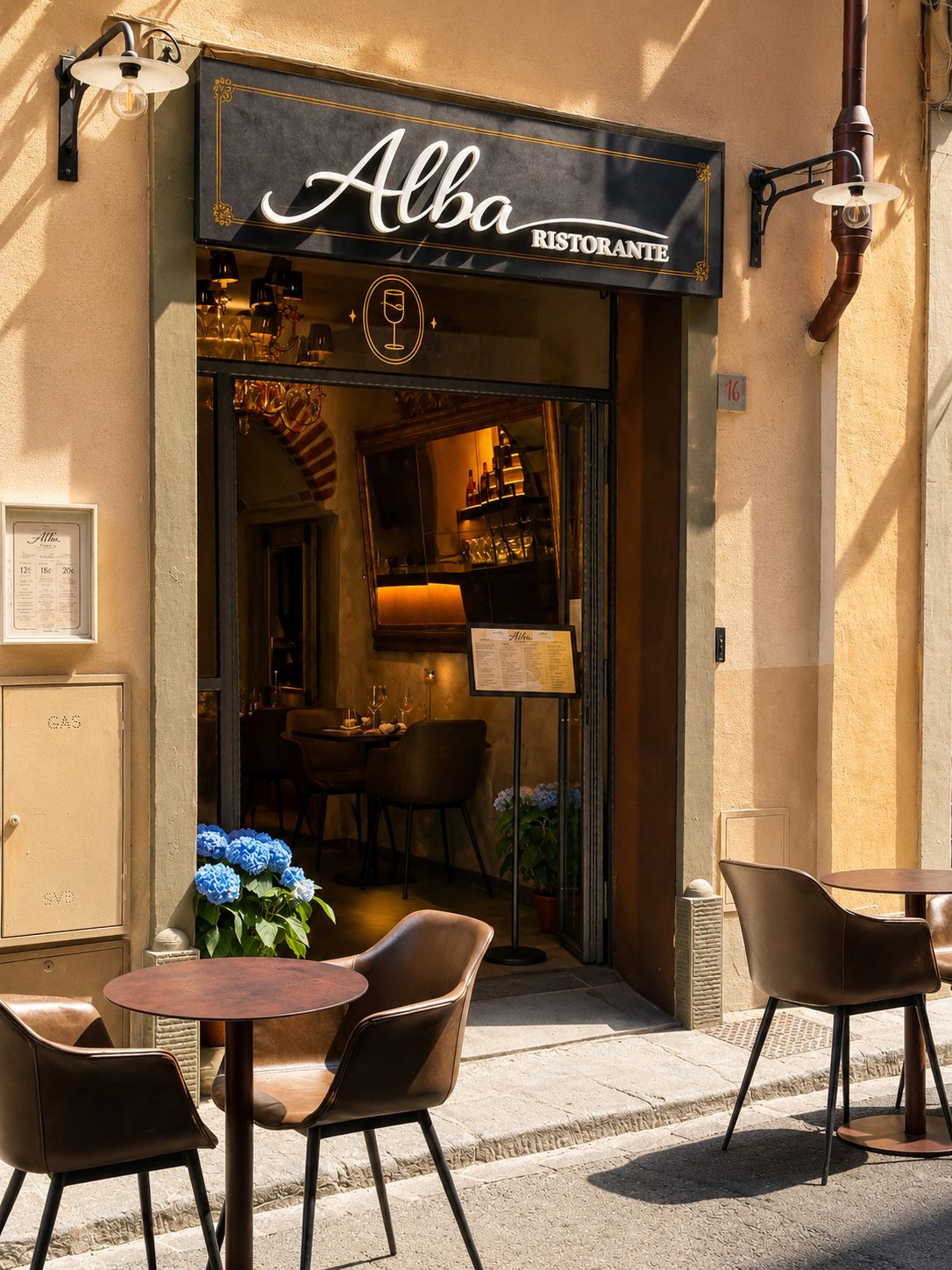 Ingresso e facciata esterna di Alba Ristorante a Firenze
